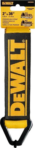 DEWALT DXBC80004 أسود/أصفر 2 بوصة × 24 بوصة حزام ربط للمحور الممتاز (قوة كسر 10000 رطل) - شديد التحمل للشاحنة والمقطورة وATV وUTV ورافعات الدعم in Saudi Arabia