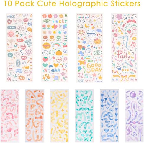 Baskiss Photocard Holders and Sticker Deco Kit, 15 Hard Toploaders, 50 Ultra Thick Sleeves, Idol Album Photo Clear Protector for Kpop Photocards, Polaroids, Photos (Joyful Celebration) in Saudi Arabia