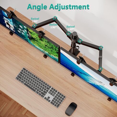 WALI Single Monitor Arm Desk Mount, with Mounting Adaptor Brackets, Monitor Arm Holds Up to 27" Screens Without Mounting Holes, Adjustable Stand for Home, Office, School Application, (M001U), Black in Saudi Arabia
