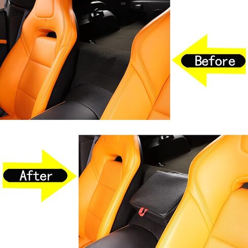 Sekhyna Car Central Control Storage Box Compatible with Chevrolet Corvette C7 2014-2019,Auto Armrest Seat Organizer Box,Armrest Storage Box Back Seat Organizer (Leather) in Saudi Arabia