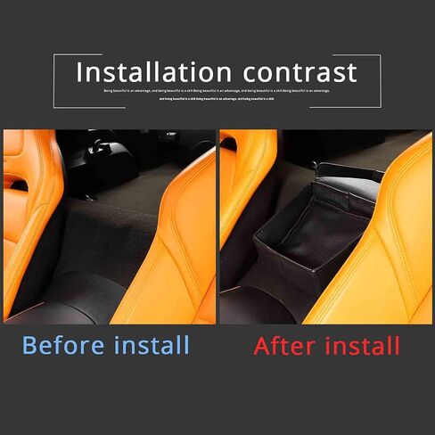 Sekhyna Car Central Control Storage Box Compatible with Chevrolet Corvette C7 2014-2019,Auto Armrest Seat Organizer Box,Armrest Storage Box Back Seat Organizer (Leather) in Saudi Arabia