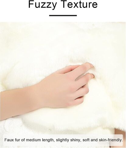 BEAUTELICATE Women's Faux Fur Shawl Winter Wedding Stoles Wrap for Bridal Evening Party in Saudi Arabia