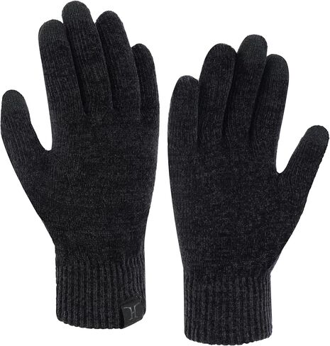 FZ FANTASTIC ZONE Womens Winter Warm Touch Screen Gloves Chenille Elastic Cuffs Knit Gloves for Women Cold Weather Gifts in Kuwait