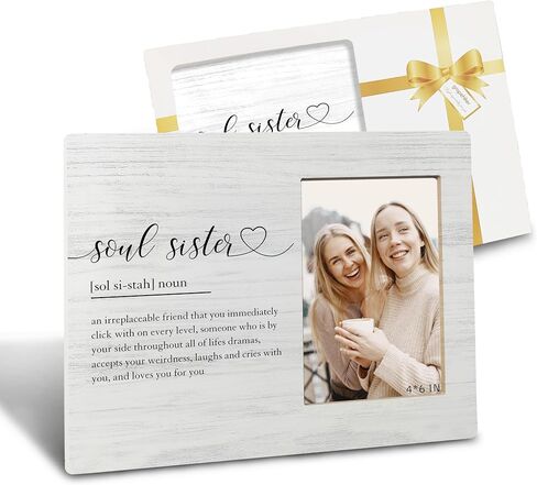 Soul Sister Picture Frames - Soul Sister 4x6 Picture Frame, Soul Sister Gifts, Bestie Gifts, Friendship Gifts for Women, Soul Sister Gifts for Women in Kuwait
