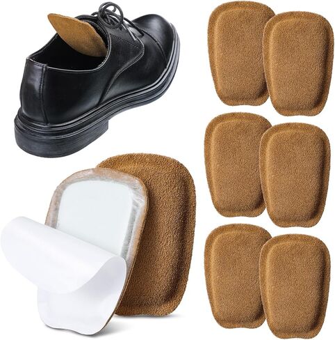 3 Pairs Shoe Tongue Pads Leather Soft Self Adhesive Shoe Inserts for Men Women Handmade Elastic Foam Shoe Padding for Solves Loose Shoes Problem in Saudi Arabia