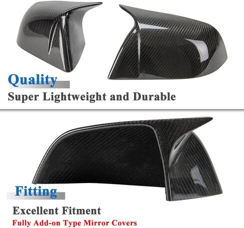 AeroBon Dry Carbon Fiber Mirror Cap Overlay Compatible with 2017-2025 Tesla Model 3 Mirror Caps (MK2 Style) in Kuwait