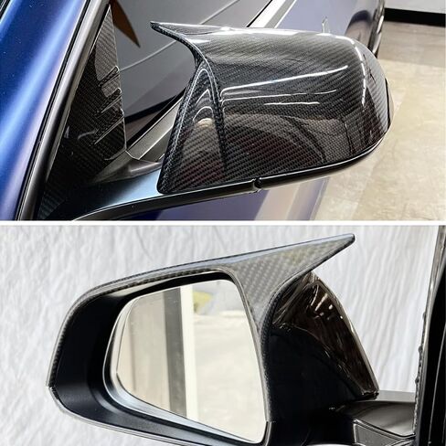 AeroBon Dry Carbon Fiber Mirror Cap Overlay Compatible with 2017-2025 Tesla Model 3 Mirror Caps (MK2 Style) in Kuwait