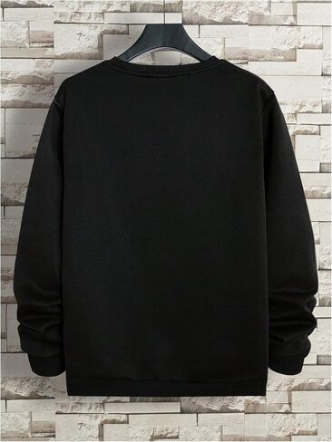 SOLY HUX Men's Sweatshirt Letter Cartoon Graphic Crew Neck Long Sleeve Pullover Tops in Saudi Arabia