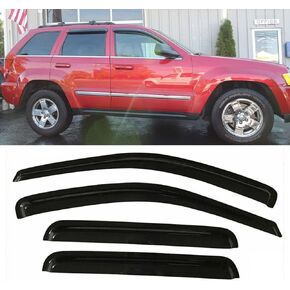 94065 Sunproof Waterproof Side Window Wind Deflector, 4pcs Tape On Protective Replacements Rain Guards, Window Visors fit for 2008-2014 Dodge Avenger