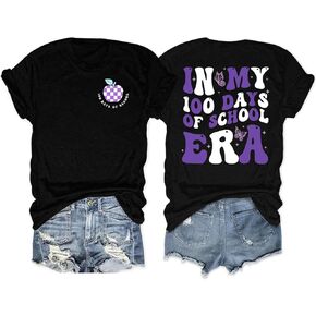 VVNTY Teacher Shirts Women: in My Teacher Era Shirt Preschool Teacher Life T Shirt Teachers Gift Tops