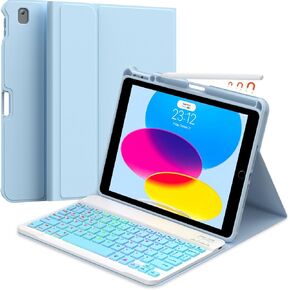 Pink Keyboard Case for iPad 10th Generation 2022 – Magic-Style Magnetic Keyboard Case with Multi-Touch Trackpad Compatible with iPad 10.9