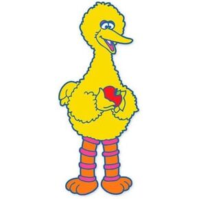 Sesame Street Big Bird Kids Vynil Vynil Car Sticker Decal - Select Size
