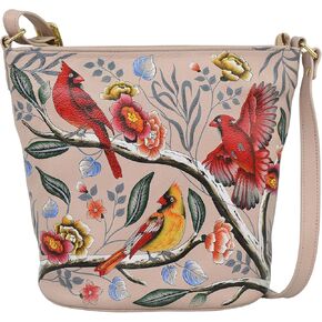 Anuschka Women's Original Hand-Painted Genuine Leather Bucket Tote Bag