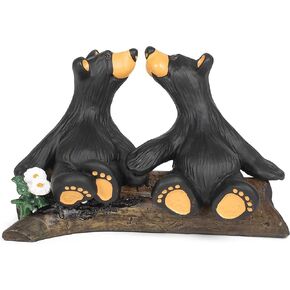 DEMDACO Bearfoots by Jeff Fleming Kissin' Bears Black Bear 4 x 6 Hand-cast Resin Figurine Sculpture