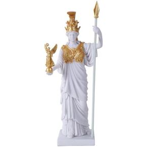 Pacific Giftware Greek Roman Deity Virgin Patroness of Athens Athena Greek Goddess Figurine Wisdom War Strategy Classical Finish in Gold Leaf