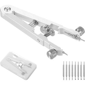 uxcell Watch Spring Bar Plier Tool Kit, Stainless Steel Pins Watch Band Link Pins Spring Bars Repair Tool for Metal Chain Leather Strap Watch