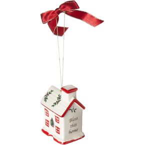 Spode Christmas Tree Bless This Home Ornament, Elegant Hanging Decoration for Christmas Trees - Holiday Home Accents & Festive Ornament - Thoughtful Keepsake & Gift for Friends & Family