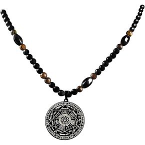 Seal of the Seven Arch-ange-ls Amulet Pendant Necklaces St Michael/St Christopher/St Jude/Cross Crucifix/St Joseph/St Anthony Pendant Necklace for Men Women
