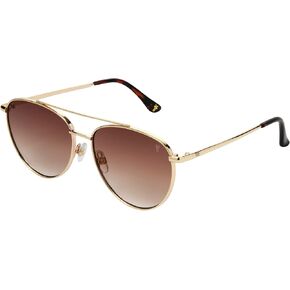 Frye Women's Frenchie Sunglasses Aviator, Gold, 58 mm