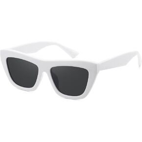 Trendy Square Cat Eye Sunglasses for Women Retro Vintage Cateye Frame Sun Glasses UV400 Protection