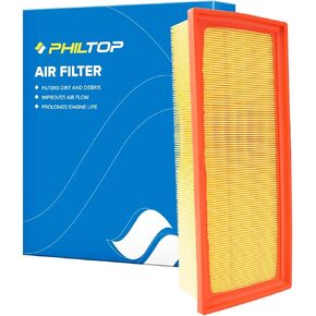 PHILTOP Engine Air Filter CA10522 Replacement for Audi A4, A4 allroad, A4 Quattro, A5, A5 Quattro, allroad, Q5, 2009-2017, L4 2.0L