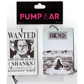 PumpCar 2 pieces shanks double-sided hanging Japanese anime vanilla-scented One Piece car air freshener Cool anime hanging air fresheners for rearview mirror Car Interior Accessories Household Gifts