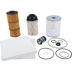 Fuel Filter PF9908 & Oil Filter P551005 & Fuel Water Separator FS19915 & Cabin Air Filter BOA91559 Kit.Fit for Freightliner Cascadia DD13 DD15 DD16 Diesel Engine.