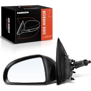 A-Premium Driver Side Manual Door Mirror - Compatible with Chevrolet Cobalt 2005-2010 - Non-Heated Manual Folding Black Outside Rear View Mirror - Replace# 15299346