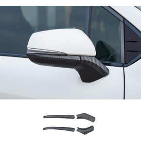 ERIDANUS Auto Accessories Fit for Toyota Sienna 2025 2024 2023 2022 2021 Rearview Side Mirror Strip molding Cover Trim (Carbon Fiber Style) ABS 4 PCS