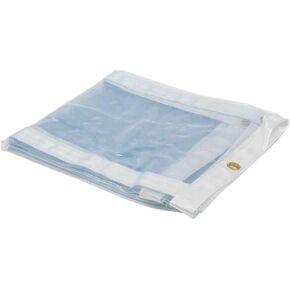 Mytee Products 10' x 15' Clear Vinyl Tarp, 22oz Vinyl, 24 MIL Thick, Fire Retardant, UV Resistant