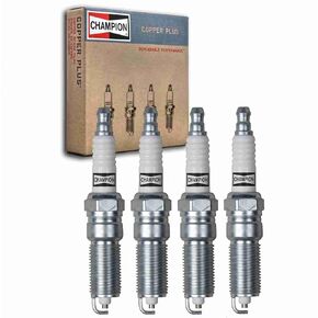 4 pc Champion Copper Plus Spark Plugs compatible with Chrysler PT Cruiser 2.4L L4 2001-2010