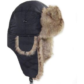 Winter Trapper Hat Unisex Russian Ushanka Trooper Aviator Hats for Women Men Snow Eskimo Hat with Ear Flaps for Cold Weather