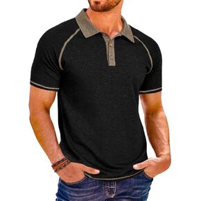 Runcati Men's Casual Polo Shirts Short Sleeve Lightweight Stretchy Golf Shirt Summer Beach Raglan Tops