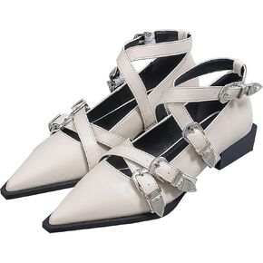 Women's Multiple Buckles Square Heel Mary Jane Shoes,Fashion Comfortable Thick Heel Party Wedding Dress Shoes Vintage Dating Walking Shoes