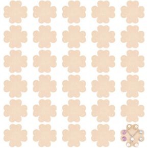 FINGERINSPIRE 30 Pcs Clover Felt Travel Jewelry Display Organizer 2.7x7inch Tangle-Free Jewelry Containers Portable Jewelry Storage Protection Pad for Earrings, Ear Studs, Necklaces, Bracelet