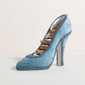 GemeShou Velvet ring storage organzer in shoe shalp, Blue Jewelry ring display stand for selling, felt Jewelry ring holders with slots for show【Velvet Ring holder-blue】