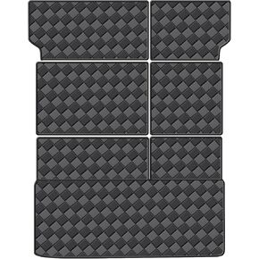 Cargo Mat for 2017-2024 Nissan Armada / 11-13 Infiniti QX56 / 2014-2024 QX80 8 Seats Trunk Mat & 2ND+3RD Row Rear Backrest Mat, All Weather Rear Cargo Liner Back Seat Cover Protector in Kuwait