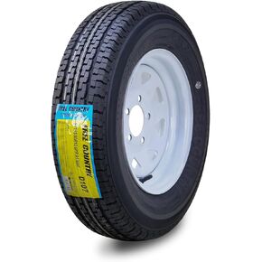Free Country Trailer Tire Wheel Assembly ST225/75R15 10-Ply E 117M 6 Lug on 5.5" PCD White Spoke Rim