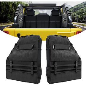 MIKKUPPA Roll Bar Storage Bag - Compatible with 1997-2023 Jeep Wrangler JK TJ LJ & Unlimited JL 4-Door - Saddle Bag Cargo Organizer Tool Kit with Multi-Pockets (Pack of 2)