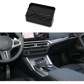 Coin Holder for Car, Portable Mini Change Storage Box, Universal Auto Coin Organizer Money Dispenser Compatible with Coins of Different Sizes, Car Accessories Dash-Mounted Holder Fit Most Cars, Trucks