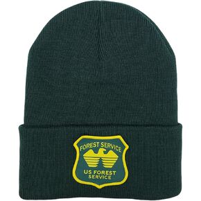 PNW Wonderland Apparel Beanie - US Forest Service Skull Cap with Offical USFS Woven Patch