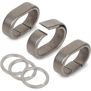 Titanium Key Rings, 3 Quick Release Split Keychain with 3 Keyrings, Titanium Keychain Connecting for Home Car Keys