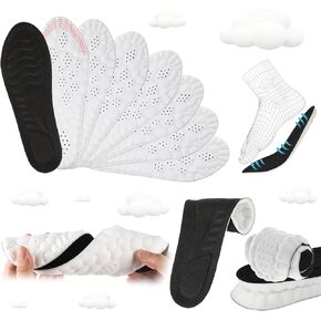 Coume 4 أزواج من النعال الداخلية 4D للرجال، نعال أحذية سوداء، نعال داخلية لالتهاب اللفافة الأخمصية، نعال أحذية رياضية رباعية الأبعاد، مضادة للتعب، ممتصة للصدمات، لتخفيف آلام القدم، 11-11.5 in Kuwait