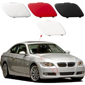 Front Bumper Tow Hook Cover Towing Eye Cap Fit for BMW E92 Coupe E93 Convertible 3-Series 328i 335i 2007 2008 2009 2010 51117187956 (Silver Right Passenger Side)