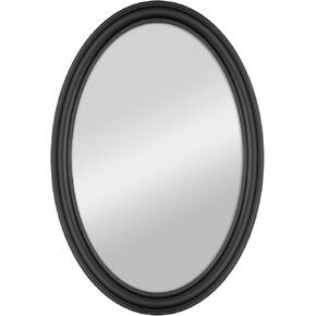 MCS 21x31 Large Wall Mirror, Classic Matte Black Oval Mirror, Vertical & Horizontal Wall Hanging Mirror for Bathroom, Bedroom & Livingroom