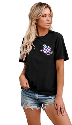 VVNTY Teacher Shirts Women: in My Teacher Era Shirt Preschool Teacher Life T Shirt Teachers Gift Tops in Saudi Arabia