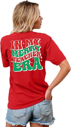 VVNTY Teacher Shirts Women: in My Teacher Era Shirt Preschool Teacher Life T Shirt Teachers Gift Tops in Saudi Arabia