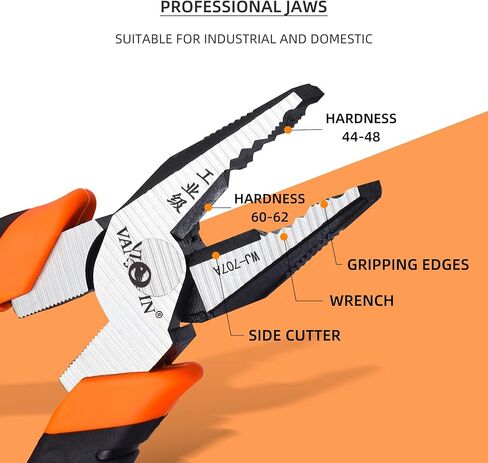 Linesman Pliers, 7 inch/8 inch/9 inch High Leverage Linesman Pliers Heavy Duty Side Cutting Pliers with Anti-slip Handle for Wire Cutting Crimping, Professional Hand Tool for Home Industrial in Saudi Arabia