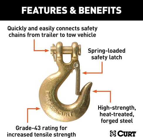 CURT 81550 5/16-Inch Forged Steel Clevis Slip Hook with Safety Latch, 14,000 lbs, 3/4-In Opening, 5/16" Pin in Saudi Arabia
