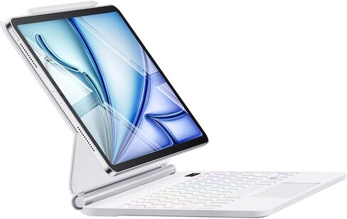 حافظة لوحة مفاتيح وردية لجهاز iPad الجيل العاشر 2022 - حافظة لوحة مفاتيح مغناطيسية على الطراز السحري مع لوحة تتبع متعددة اللمس متوافقة مع iPad 10.9 in Saudi Arabia